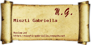 Miszti Gabriella névjegykártya